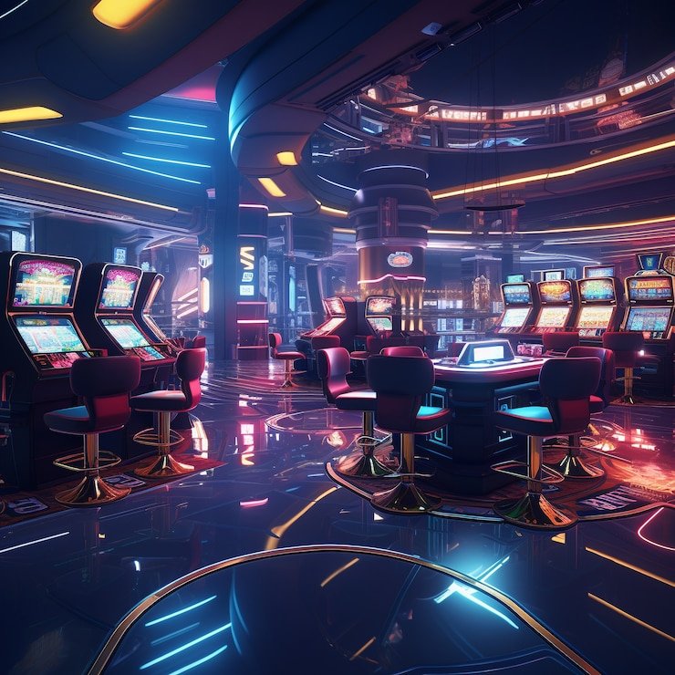Antarmuka permainan slot Relax Gaming di badai 100 menampilkan reel, taruhan, dan tombol putar